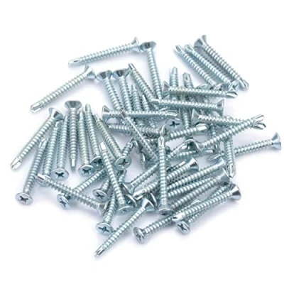Image of Hilitand Drilling Tail Screw Set, Countersunk Head Self Drilling, Tapping Metal Screws Bolts 50pcs M4.2 for Sheet Fixing(M4.2x25(50PCS))