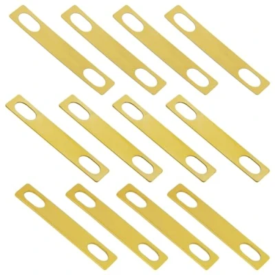 Image of OTOTEC 12 Pcs 15mm x 10 mm Guitar Brass Neck 0.2mm 0.5mm 1mm Metal Shims Chrome Plate Guitars Adjust Gasket Accessories for Electric Bass Luthier Tools