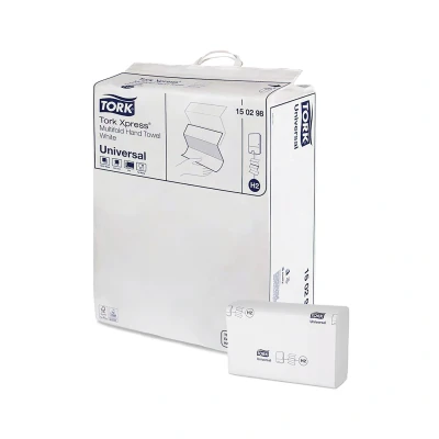Image of Tork Xpress Universal Z Fold Multifold Hand Towel 2 Ply White (Pack of 4266) 150298