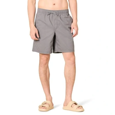 Image of Amazon Essentials Men&#039;s 8&quot; Inseam Relaxed Fit Drawstring Walk Short (Available in Plus Size), Grey, XS