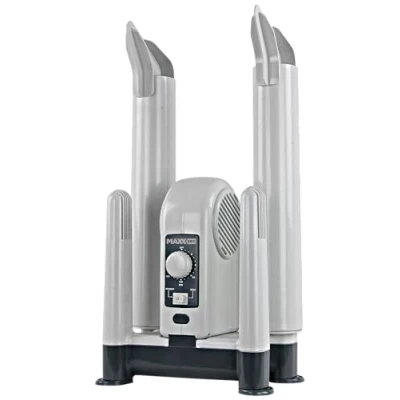 Image of MaxxDry Heavy Duty Boot, Shoe &amp; Glove Dryer 240W, Dries 4 Items in 1 Hour, Eliminates Odors, Safe for All Fabrics, Includes Extension Tubes, 180cm Cord, Year Warranty
