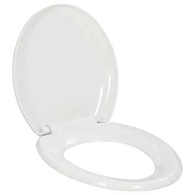 Image of vidaXL Soft close Toilet Seat with Quick release Design White WC Bathroom