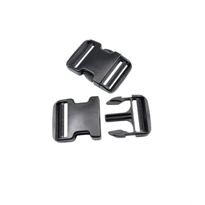 Image of Quick Side Release Buckles 50mm Heavy Duty Plastic Buckle Clips Snaps Backpack Replacement Dual Adjustable No Sewing 2 Sets