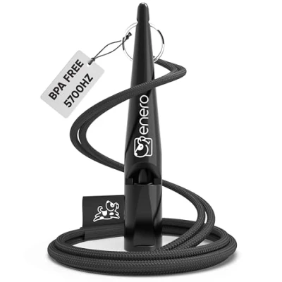 Image of ENERO Dog Training Whistle with Lanyard Loud, Clear Tone &amp; Long Range Sound Perfect Distance Recall for Most Breeds Standardized frequency