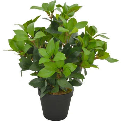 Image of vidaXL Artificial Plant Laurel Tree with Pot Green 40 cm