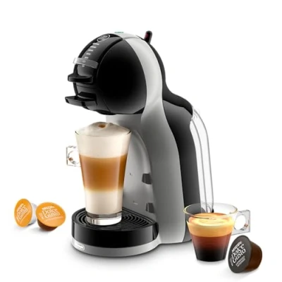 Image of Nescafé Dolce Gusto De&#039;Longhi Mini Me EDG 155.BG Pod Coffee Machine and Other Automaic Drinks Artic, Plastic, 1460 W, Black Arctic Grey