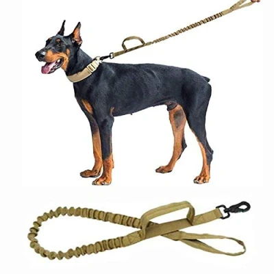 Image of Dog Lead 1.5 m Training for Dogs with Soft Padded Handle All up to 50 kg Adjustable Robust and Weatherproof, Coyote Brown