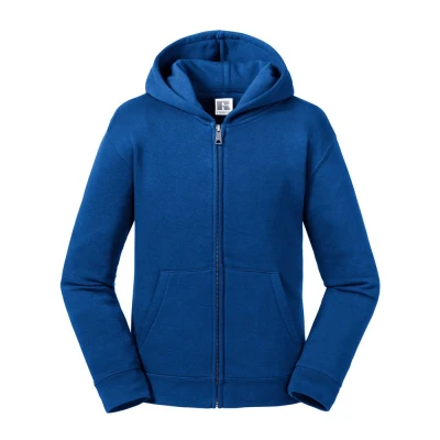 Image of Russell Athletic Childrens Unisex Kids/Childrens Authentic Zip Hooded Sweatshirt (Bright Royal) Navy/Blue Size 11 12Y