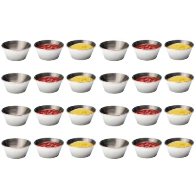Image of Utopia Stainless Steel Ramekin 1.5oz / 45ml Case of 24 Ramekins, Side Dishes