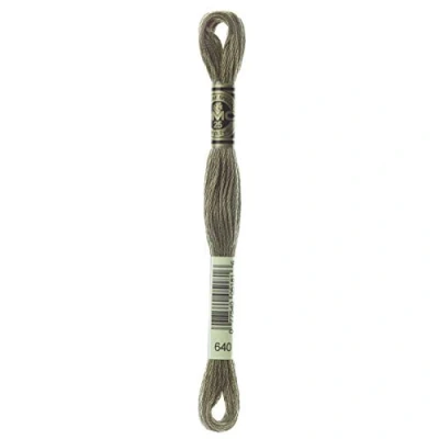 Image of DMC Stranded Cotton Thread for Hand Embroidery Colour 640 6 x 8m Skeins