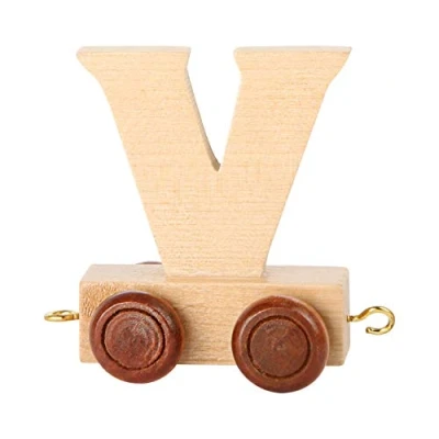 Image of Childrens Personalised Wooden Alphabet Letter Train A Z Name Set All Letters Available (Letter V)