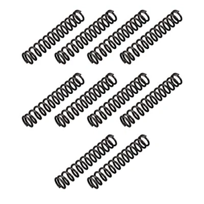 Image of sourcingmap Compression Spring 1.2mm Wire Dia , 9mm OD 50mm Free Length Steel Extension Spring,Black,10Pcs