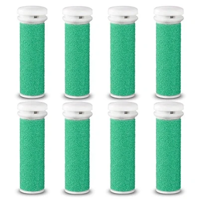 Image of E Cron Replacement Rollers Compatible with Emjoi Micro Pedi Callus Remover Foot File, Extra Hard Coarse 8 pcs.