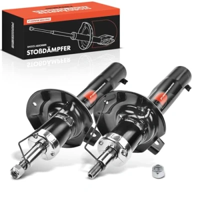 Image of Frankberg 2x Shock absorber Gas pressure Front axle Compatible with Golf Plus 2004 2013 P.a.s.s.a.t 2005 2014 Octavia II T.o.u.r.a.n 2003 2015 Replace# 335808