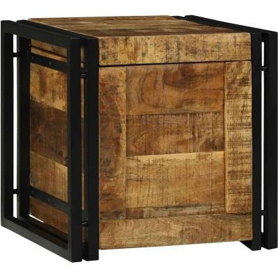 Image of vidaXL Storage Box 40 x cm, Solid Rough Wood Mango