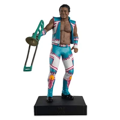 Image of WWE Championship Xavier Woods Magazine &amp; Statue Figurine Collection by Eaglemoss Collections