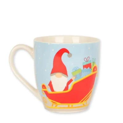 Image of FabFinds Large Christmas Hugga Mug Ceramic Coffee Cup for Gift 500ml (H11cm X W11cm) (Merry Gonk)
