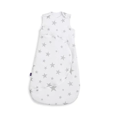 Image of Snuz Baby Sleeping Bag with Nappy Zip For Easy Changes, Super Soft Cotton Bags Poppers, Meets British Safety Standard, Cloud Nine, 2.5 Tog 0 6M