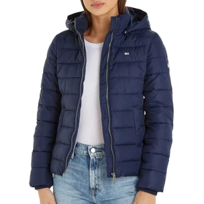 Image of Tommy Jeans Women&#039;s Basic Jacket for Transition Weather, Blue (Twilight Navy), XS