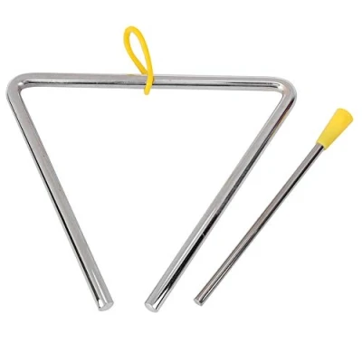 Image of VBESTLIFE Musical Triangle, Hand Percussion Instrument Triangles Steel Triangle with Rod for Children Kids, 6 Inches