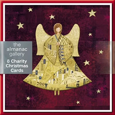 Image of Almanac Pack of 8 A Christmas Angel Mini Charity Cards Multiple Charities ASCX9845