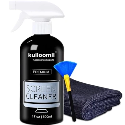 Image of Screen Cleaner Spray, 500ml Cleaning Kit for Iphone, Ipad, TV, Monitor, Laptop, Computer, Macbook, 17oz Large Bottle Electronic with Microfiber Cloth Tablet and Brush