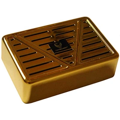 Image of GERMANUS Humidor Cigar Humidifier, quad, gold, with crystals