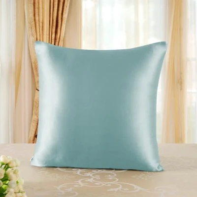 Image of townssilk 100% Pure Mulberry Silk Pillowcase for Hair and Skin Health on Both Sides 1 Piece 60 x cm Size Pillow Case Aquagreen