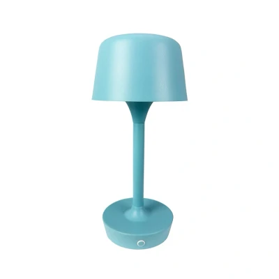 Image of Dyberg Larsen LED table lamp Flow, light blue, height 25 cm