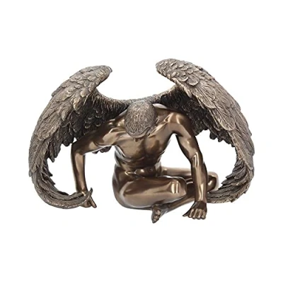 Image of Nemesis Now Angels Rest Figurine 20cm, Resin, Bronze, Naked Angel Ornament