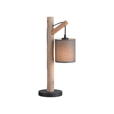 Image of JUST LIGHT. Green Tribu table lamp, paper, wood, height 53 cm