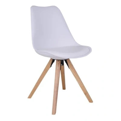 Image of Nordic House Modern Scandinavian Style Pure White Dining Chair Bergen Set of 2