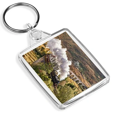 Image of Jacobite Steam Engine Keyring IP02 Glenfinnan Viaduct Train #16235