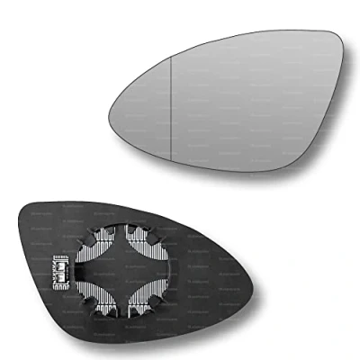 Image of Less4spares Replacement Wing Mirror Glass Left Compatible with Porsche Cayenne 2010 2018 CLIP ON Passnager Near Side N/S Heated Blind Spot
