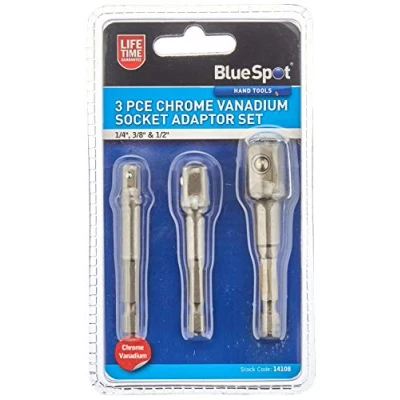 Image of BlueSpot 14108 3 PCE Chrome Vanadium Socket Adaptor Set