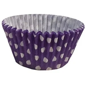 Image of 12 Excellent Quality Muffin / Cupcake Cases by Holly Cupcakes: Purple Polka Dot