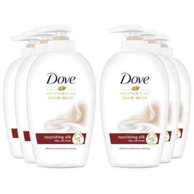 Image of 6x of 250ml Dove Fine Silk Caring Hand Wash for Moisturised and Protected Hands