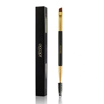 Image of Docolor Eyebrow Brush Duo Spoolie 1Pcs Professional Angled Eye Brow Perfect for Lining and Shaping Brows, Brows or Lashes Black
