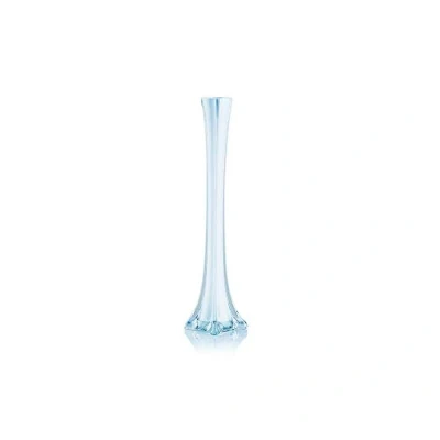 Image of WGV Eiffel Tower Vase, Open 1&quot;, Height 16&quot;, (Multiple Sizes Choices) White Glass Floral Container with Sturdy Base, Flower Centerpiece for Wedding Event Home Decor, Arts Crafts, 1 Piece