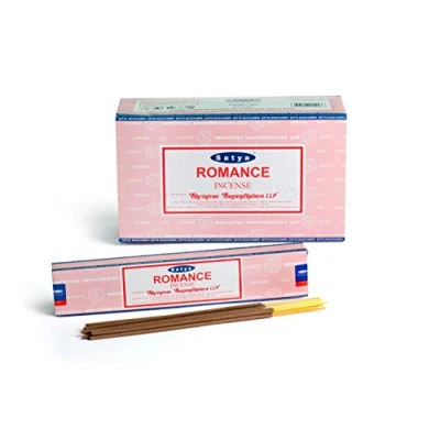 Image of Puckator Satya Nag Champa Incense Sticks Romance Scent Spiritual Insensé Zen Meditation Gifts Organic Insense Insencesticks Rituals Fragrance 12 Pcs