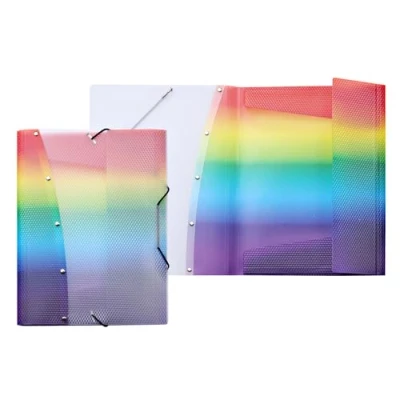 Image of VELOFLEX Rainbow Diamond 4442404 Portfolio Folder, DIN A4, with Elastic Band, Durable, Polypropylene Juris Folder