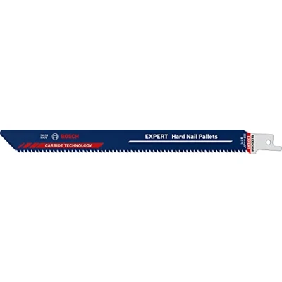 Image of Bosch Professional 1x Expert ‘Hard Nail Pallets’ S 1122 CHM Reciprocating Saw Blade (for Wood with tough metal, Length 225 mm, Accessories Saw)