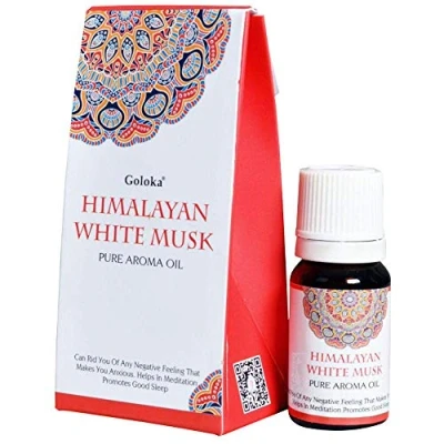 Image of Goloka Aroma Oil Himalayan White Musk 10ml Relaxation Gifts for Women Natural Essential Oils Humidifier Massage Therapy Self Care Products