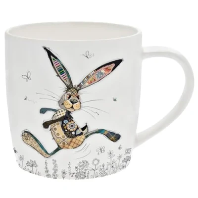 Image of Lesser &amp; Pavey Hesper Hare Mug Ceramic Coffee Mugs for Home or Work Premium Design All Occasions Designed by Bug Art Lovely Tea, Hot Drinks