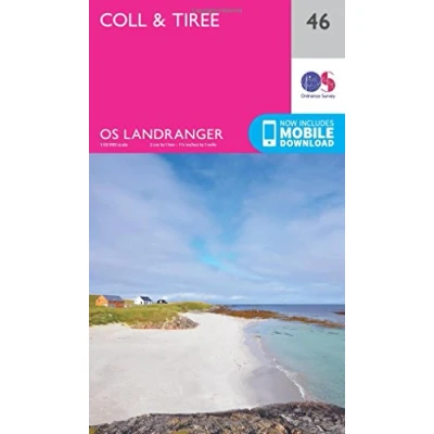 Image of Landranger 46 Coll &amp; Tiree Map With Digital Version