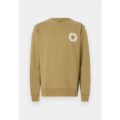 Image of Quiksilver Fleece top GRAPHIC MIX CREW Men Beige XS