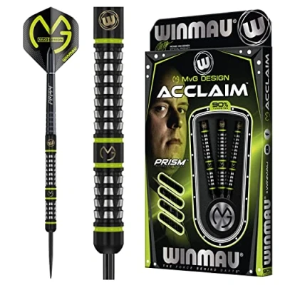 Image of WINMAU Michael van Gerwen MvG Acclaim 22 Gram Tungsten Steel Tip Darts Set with Flights and Shafts