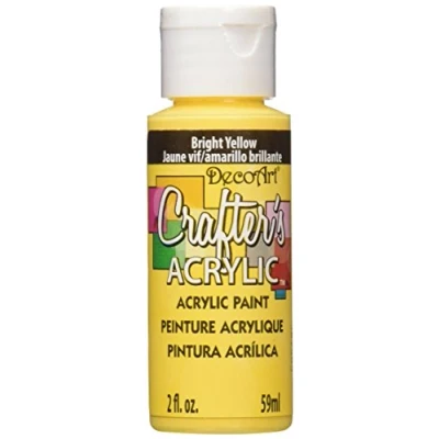 Image of DecoArt Acrylic Paint, Bright Yellow, 59ml
