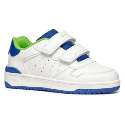 Image of Geox J WASHIBA BOY A Sneaker, White/Royal, 12.5 UK