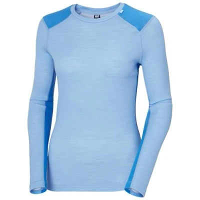 Image of Helly Hansen Women&#039;s LIFA® Merino Midweight Crew Base Layer Bright Blue